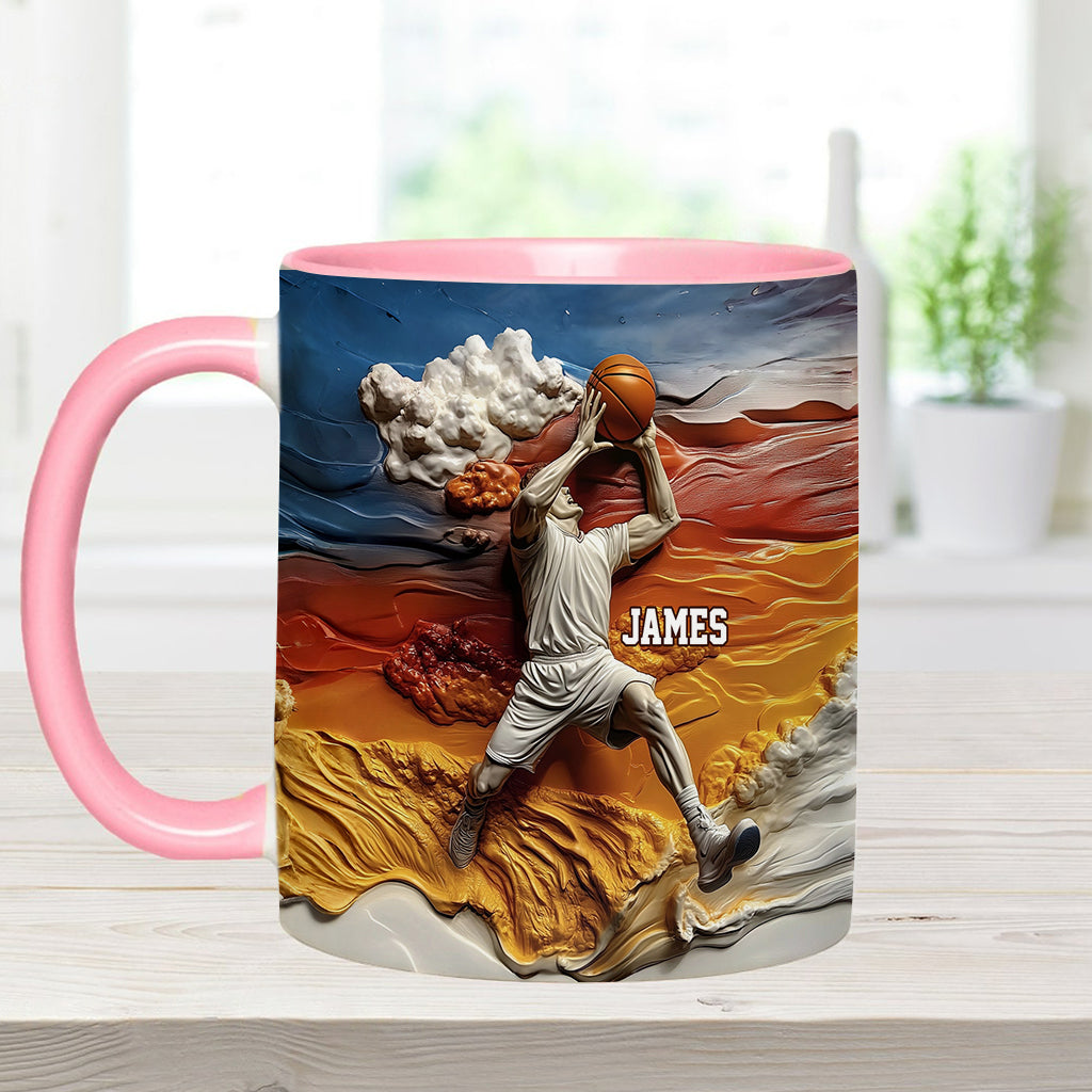 Cooler Basketballspieler – Personalisierte Tasse mit Basketballmotiv