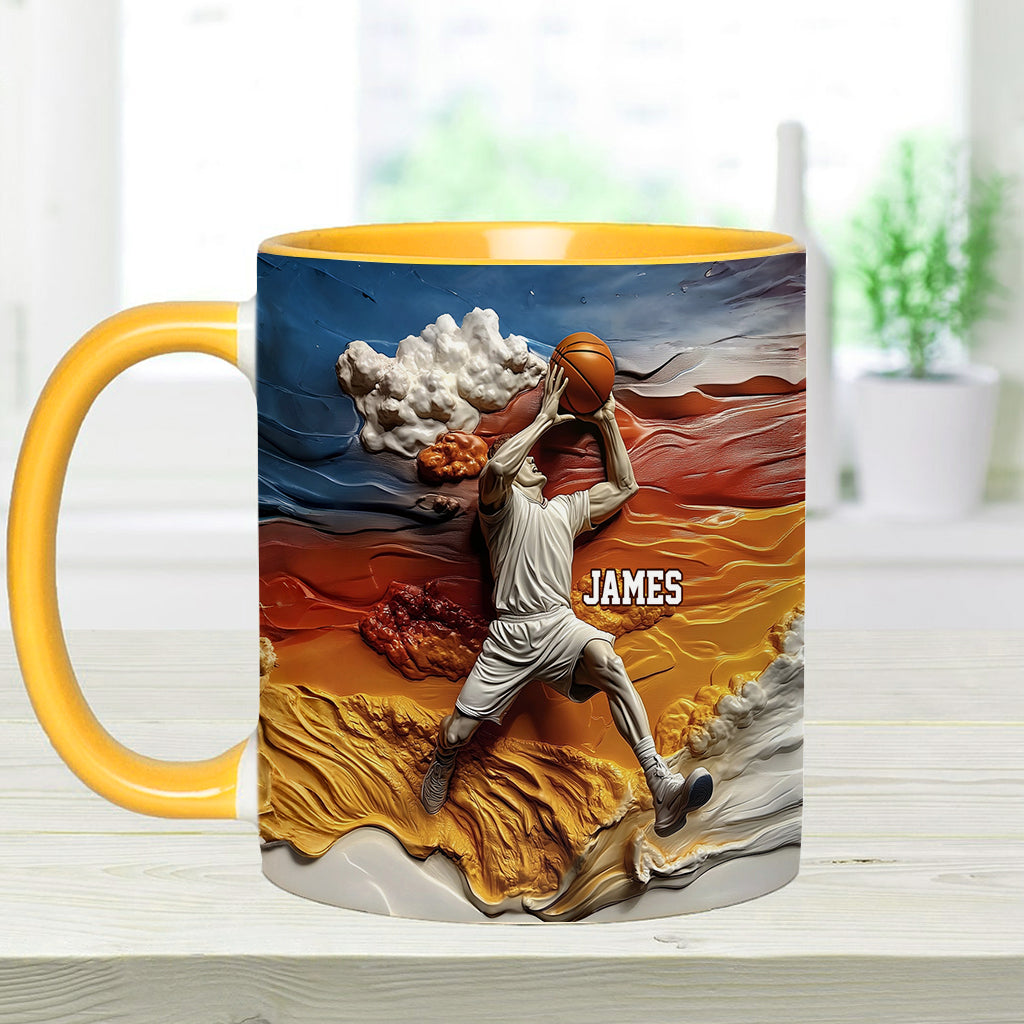 Cooler Basketballspieler – Personalisierte Tasse mit Basketballmotiv