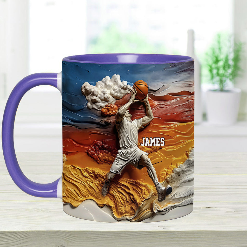 Cooler Basketballspieler – Personalisierte Tasse mit Basketballmotiv