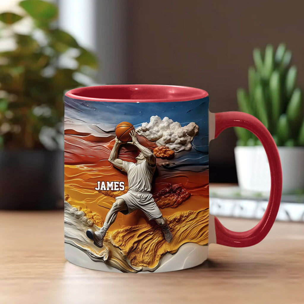 Cooler Basketballspieler – Personalisierte Tasse mit Basketballmotiv