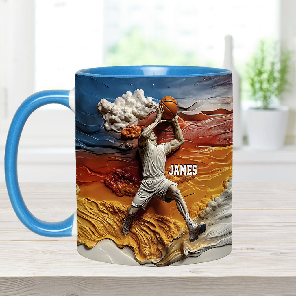 Cooler Basketballspieler – Personalisierte Tasse mit Basketballmotiv