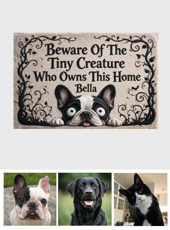 Gothic Welcome Pet Doormat - Personalized Dog Doormat