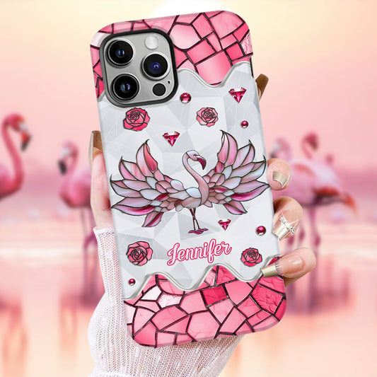 Wunderschöner Flamingo – Personalisierte Handyhülle mit Flamingo-Vollbild