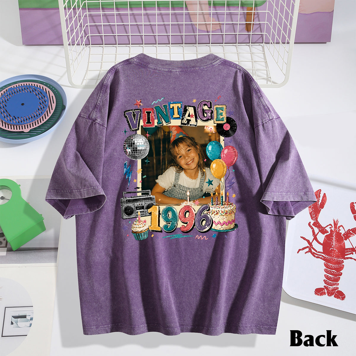 Birthday Gift - Personalized Birthday Washed T-Shirt
