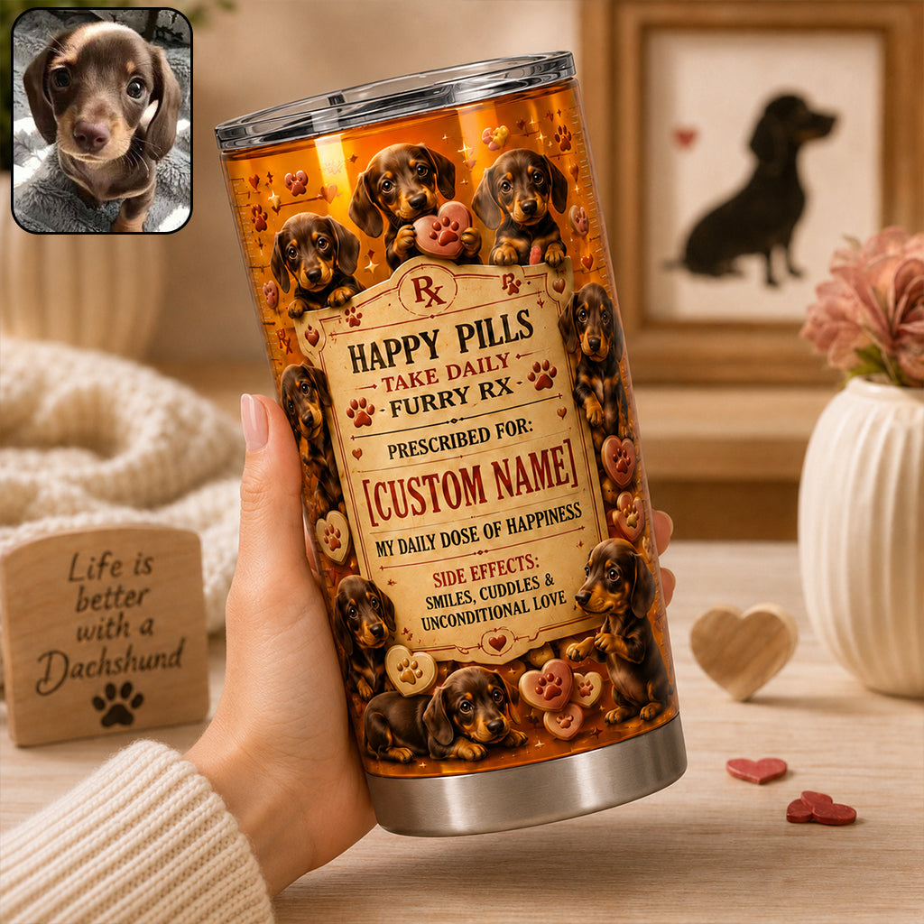 Happy Pills - Personalized Dog Tumbler