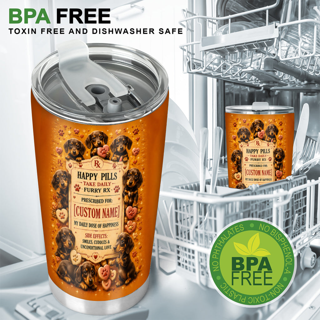 Happy Pills - Personalized Dog Tumbler