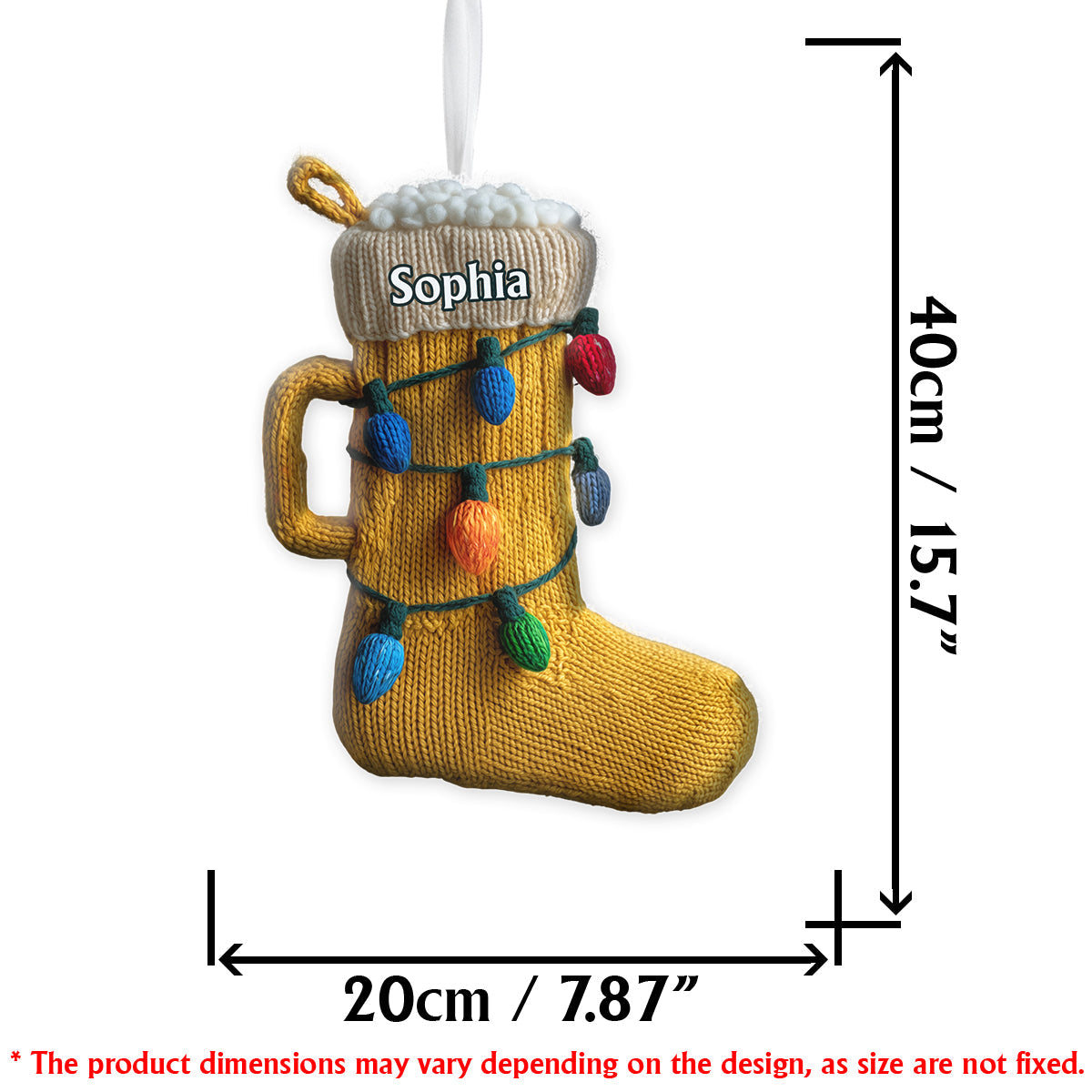 Cadeau de Noël amusant pour les amateurs de bière - Chaussette de Noël personnalisée en forme de bière