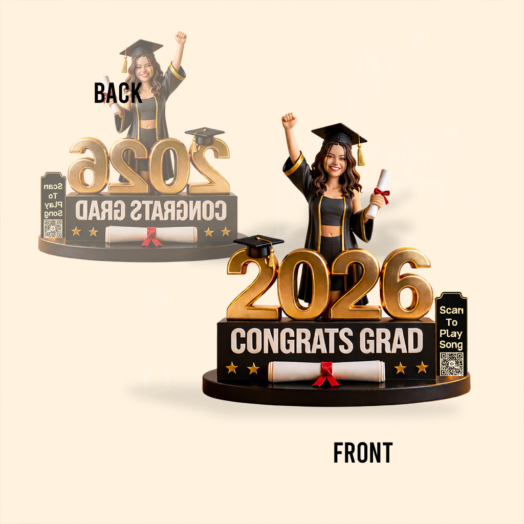 Personalize Song & Image, Graduation Gift - Personalized Graduation Custom Shaped Acrylic Plaque