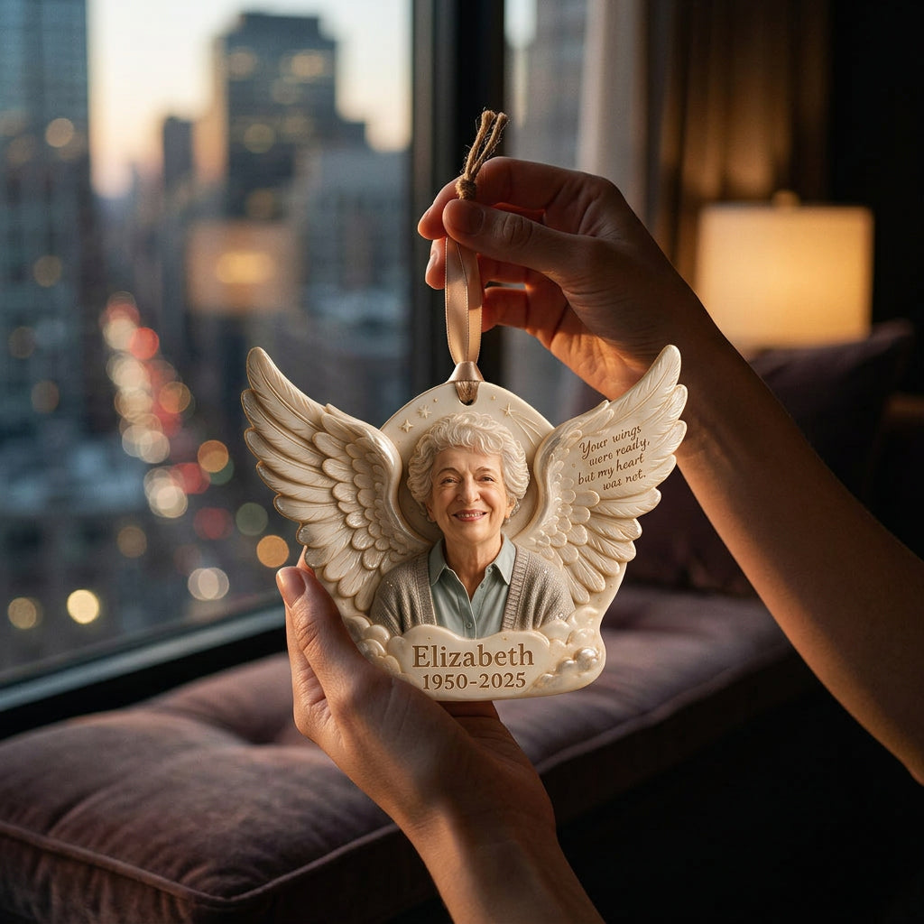 Your Wings Were Ready, But My Heart Was Not - Personalized Memorial Premium 3D Ornament
