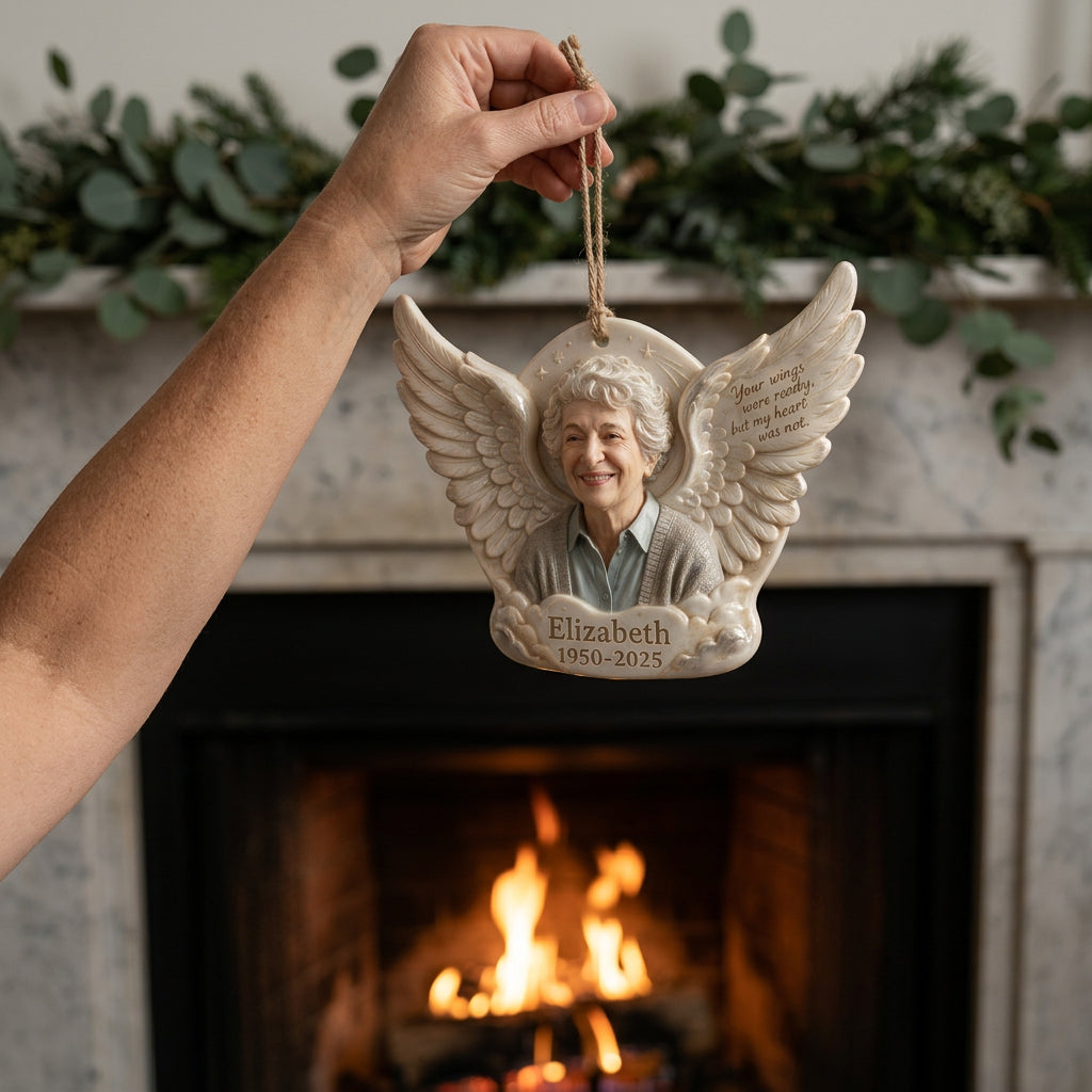Your Wings Were Ready, But My Heart Was Not - Personalized Memorial Premium 3D Ornament