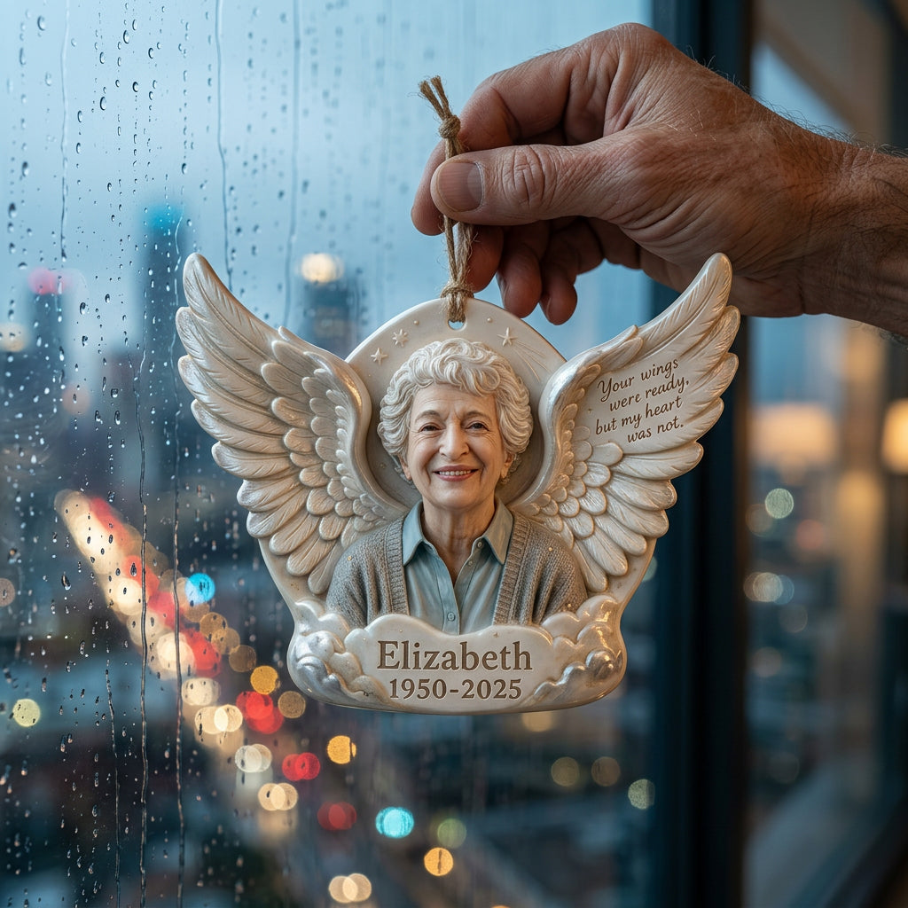 Your Wings Were Ready, But My Heart Was Not - Personalized Memorial Premium 3D Ornament