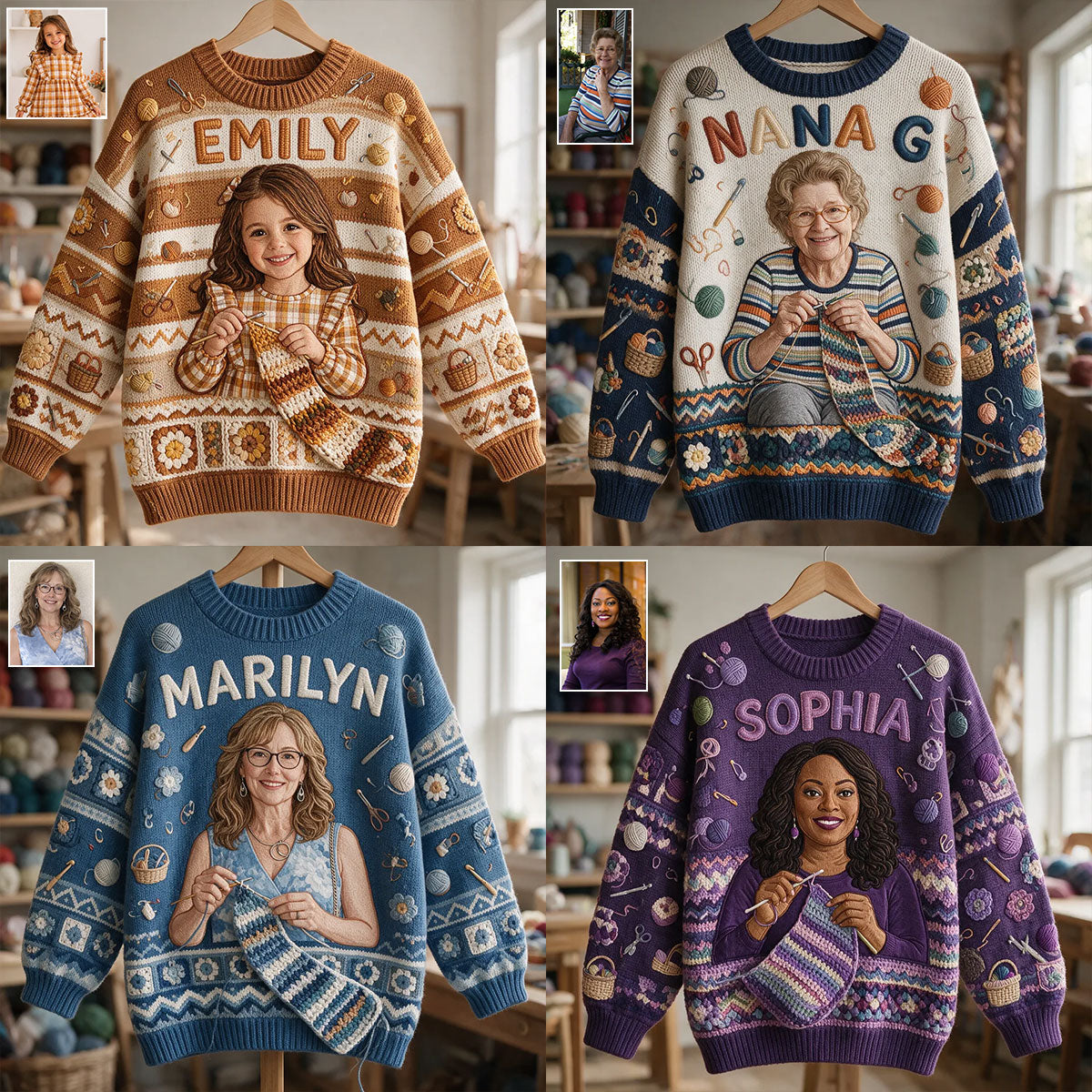 Love Crocheting - Personalized Crocheting Ugly Sweater