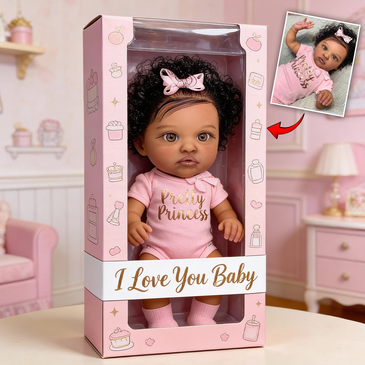 Ich liebe dich – personalisierte Acrylplakette in Kinderform