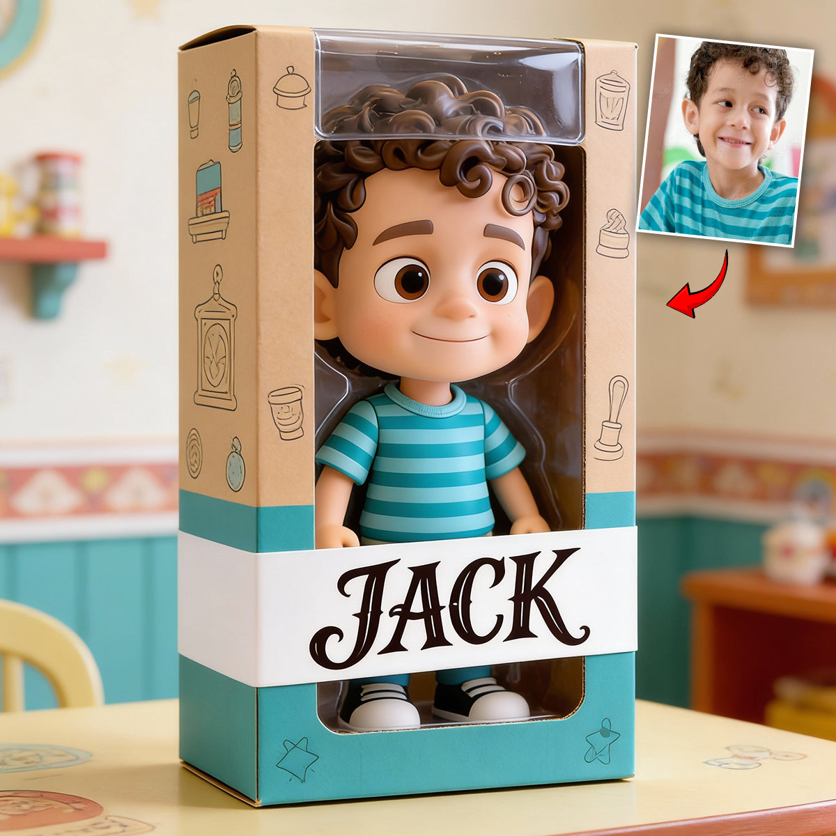 Ich liebe dich – personalisierte Acrylplakette in Kinderform