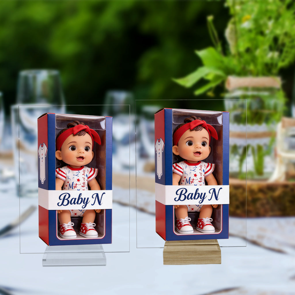Ich liebe dich – personalisierte Acrylplakette in Kinderform