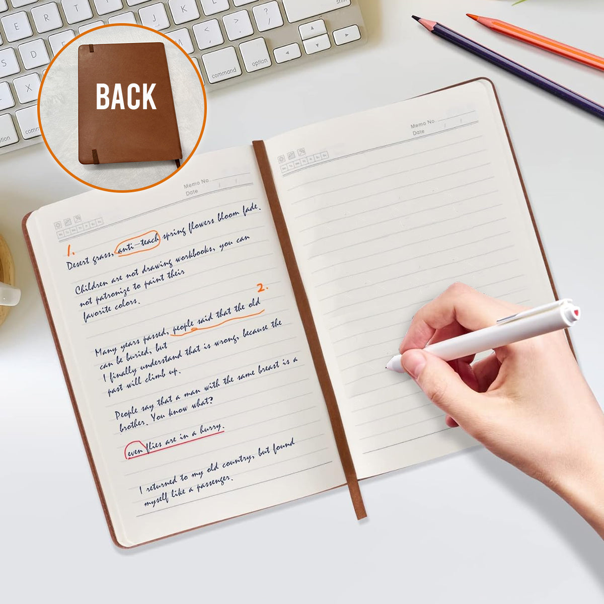 Individuell gestaltbares Backjournal aus Leder – nach Foto.