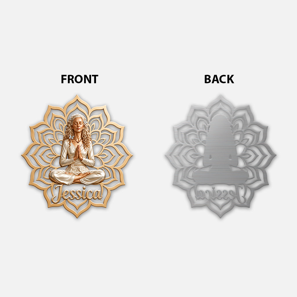 Namaste - Personalized Yoga 3D Printed Cut Metal Sign