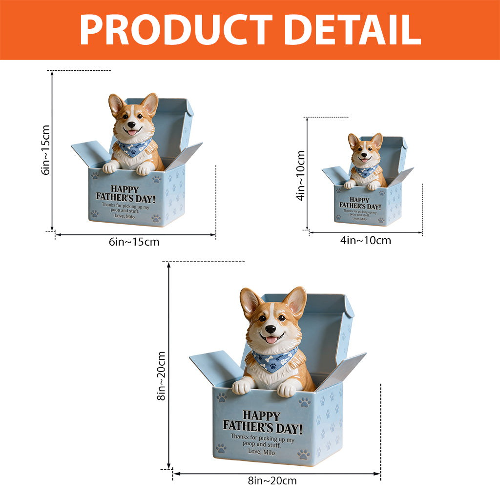 Fur Baby Vatertag - Personalisierte Hund Acrylplakette in Sonderform