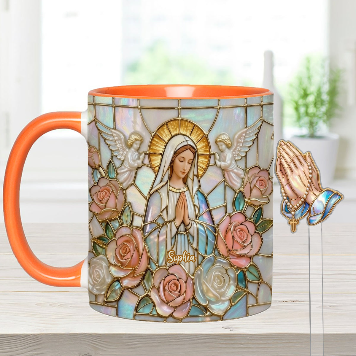Croire - Mug personnalisé chrétien avec agitateurs en acrylique