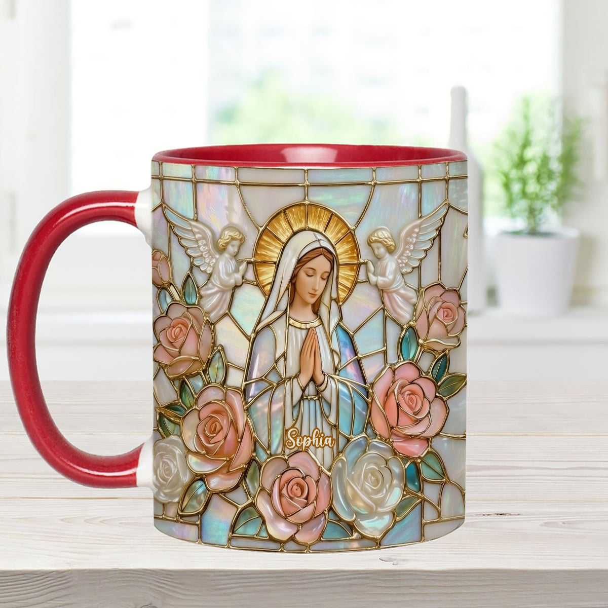 Croire - Mug personnalisé chrétien avec agitateurs en acrylique