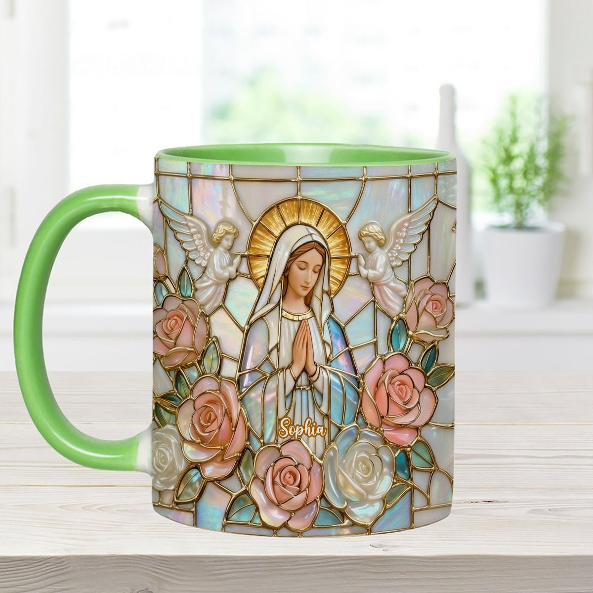 Croire - Mug personnalisé chrétien avec agitateurs en acrylique