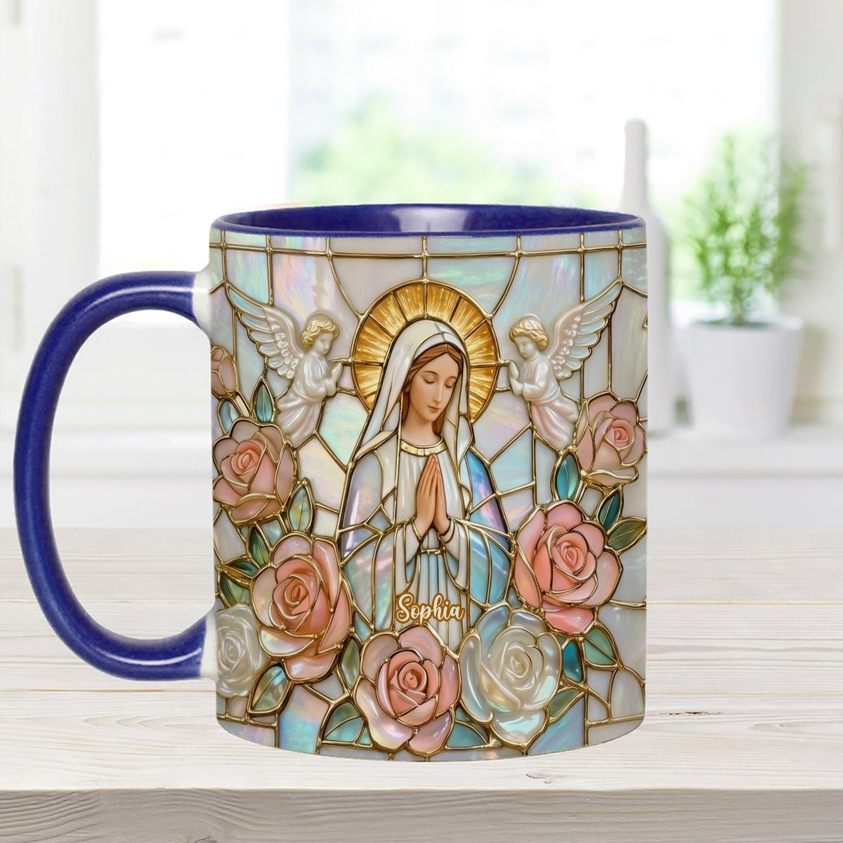 Croire - Mug personnalisé chrétien avec agitateurs en acrylique