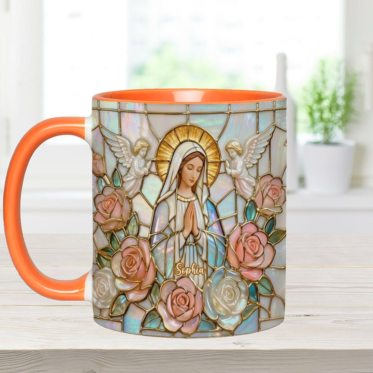 Croire - Mug personnalisé chrétien avec agitateurs en acrylique
