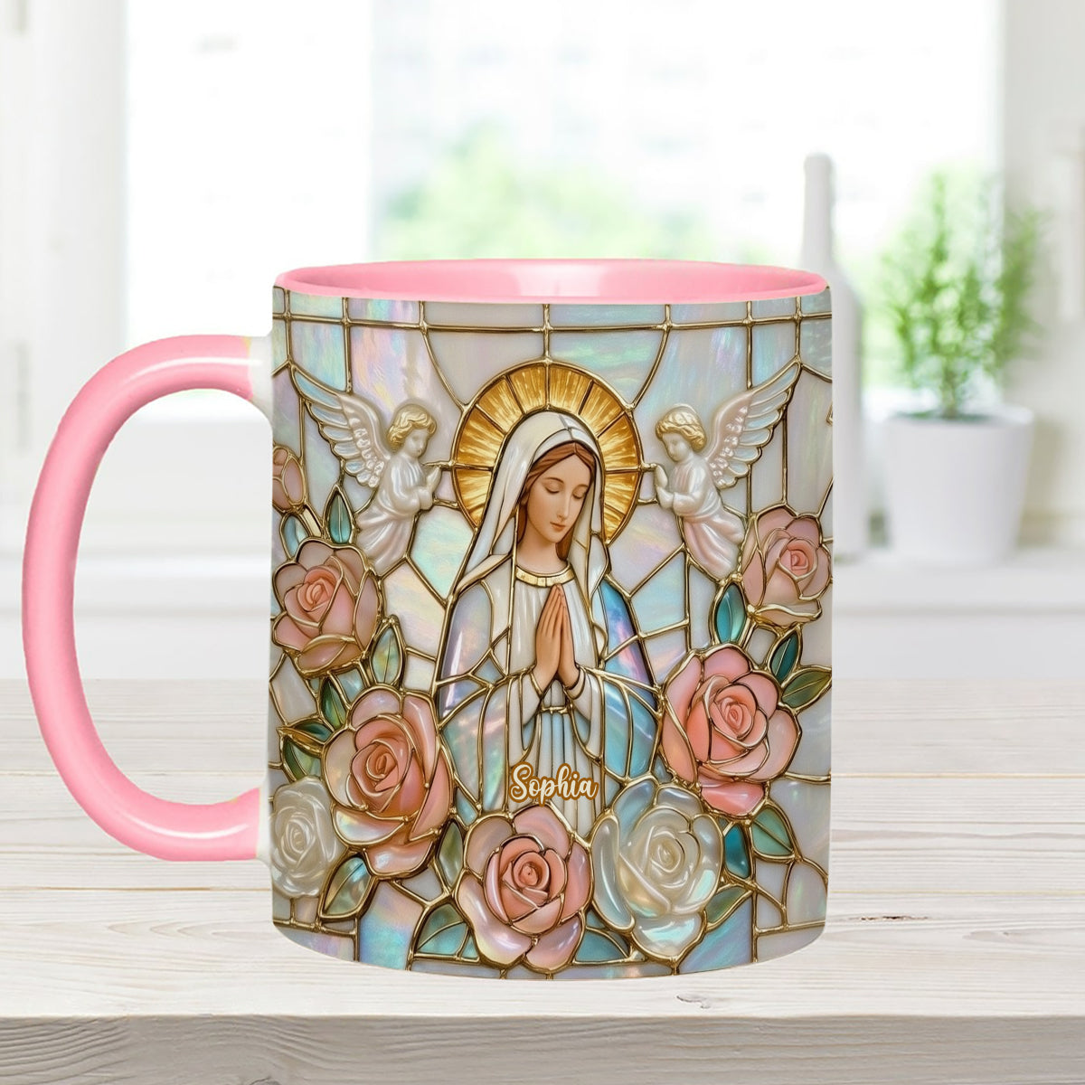Croire - Mug personnalisé chrétien avec agitateurs en acrylique