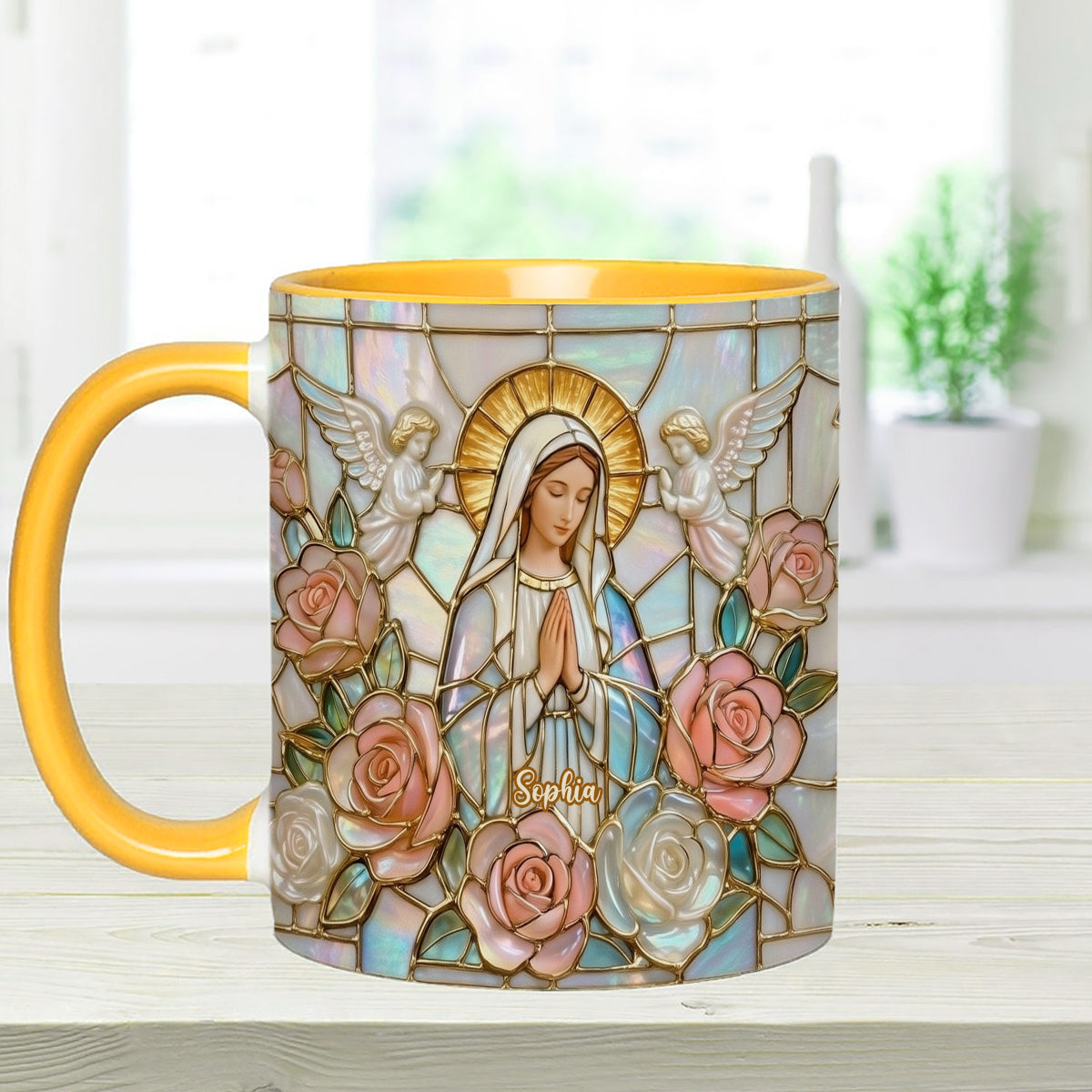 Croire - Mug personnalisé chrétien avec agitateurs en acrylique