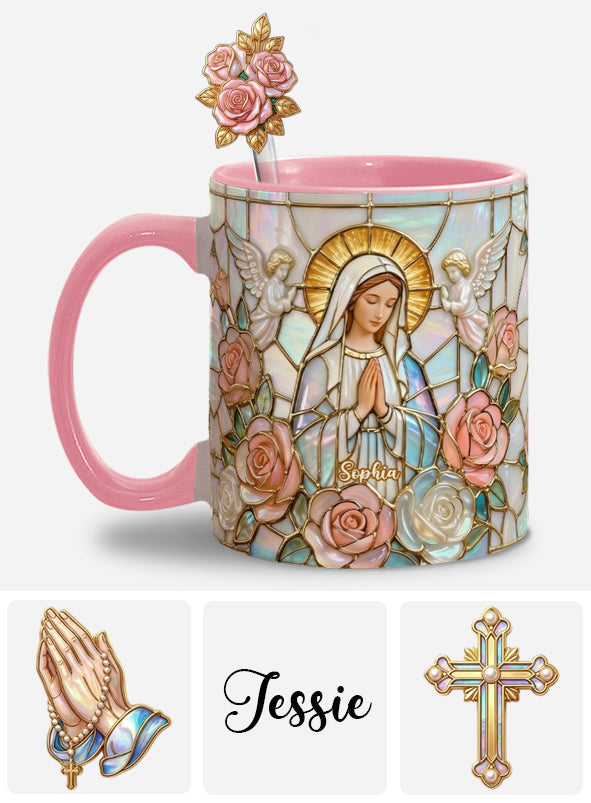 Croire - Mug personnalisé chrétien avec agitateurs en acrylique