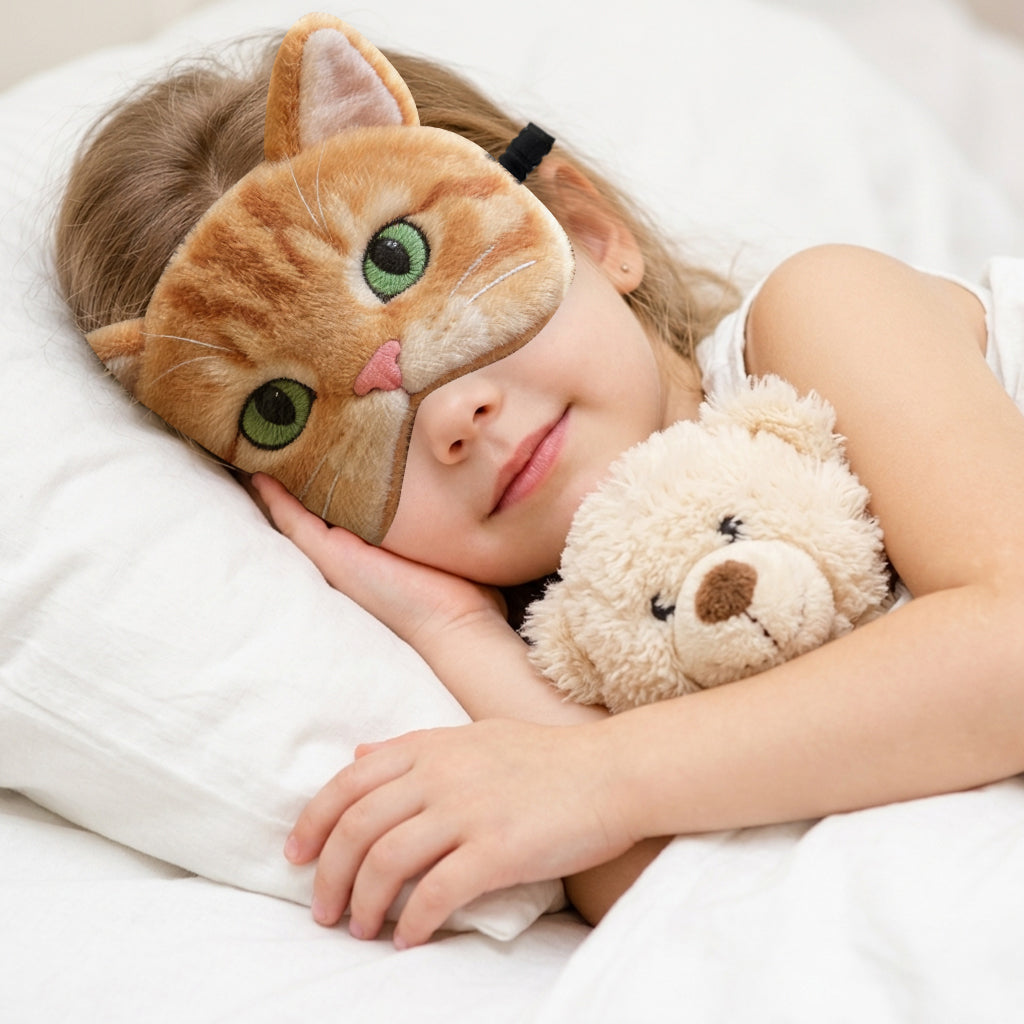 Happy Hours - Personalisierte Katzen-Kühl-Schlafmaske