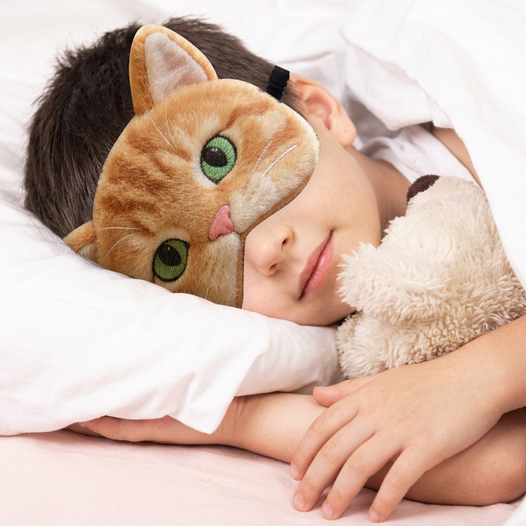 Happy Hours - Personalisierte Katzen-Kühl-Schlafmaske