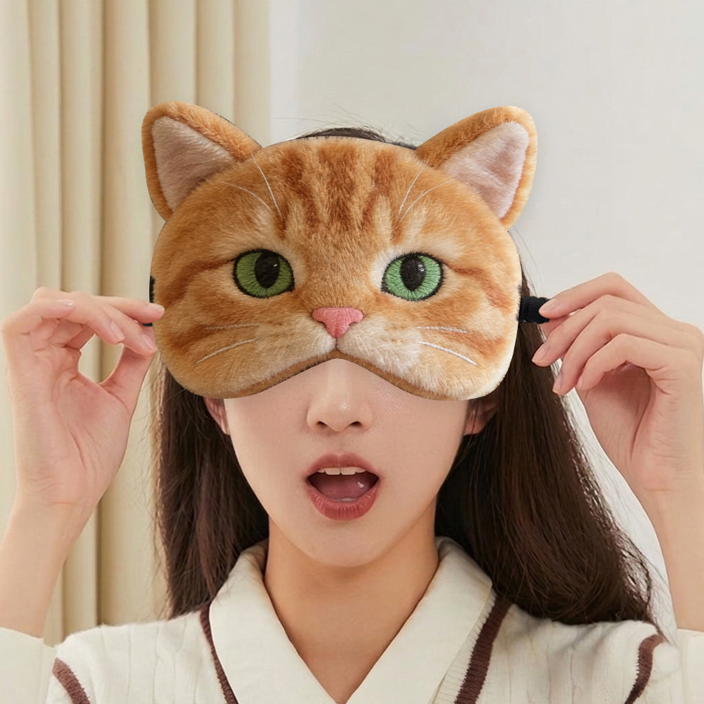 Happy Hours - Personalisierte Katzen-Kühl-Schlafmaske