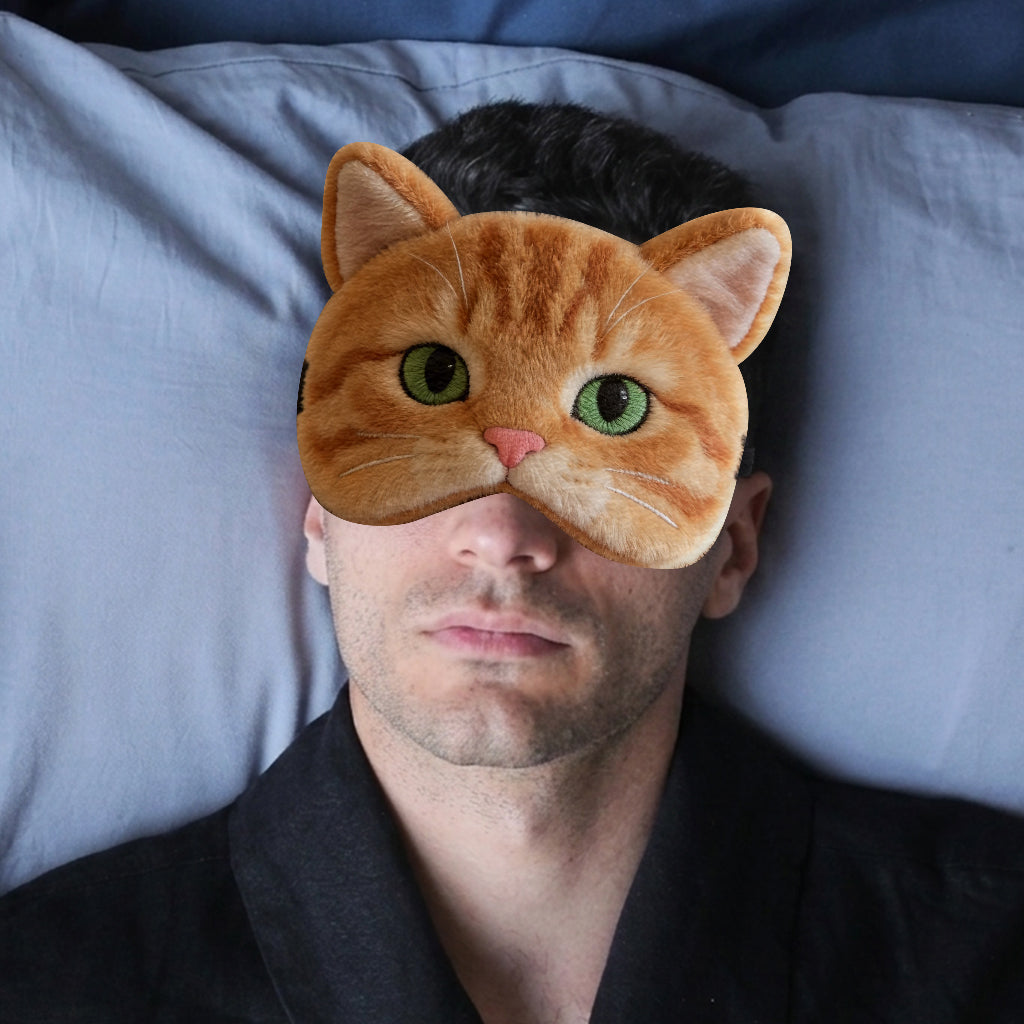 Happy Hours - Personalisierte Katzen-Kühl-Schlafmaske