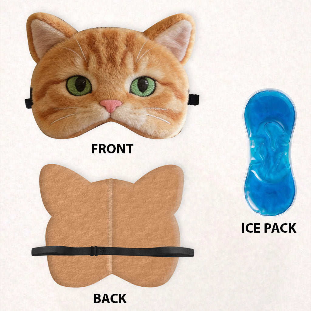 Happy Hours - Personalisierte Katzen-Kühl-Schlafmaske
