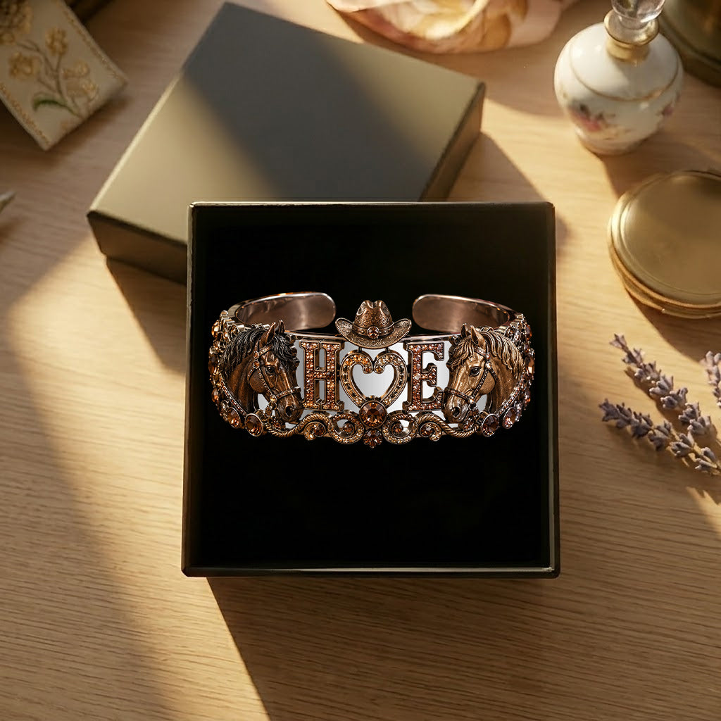 Ewige Liebe Initialen Paar Geschenk - Personalisierte Pferdearmband