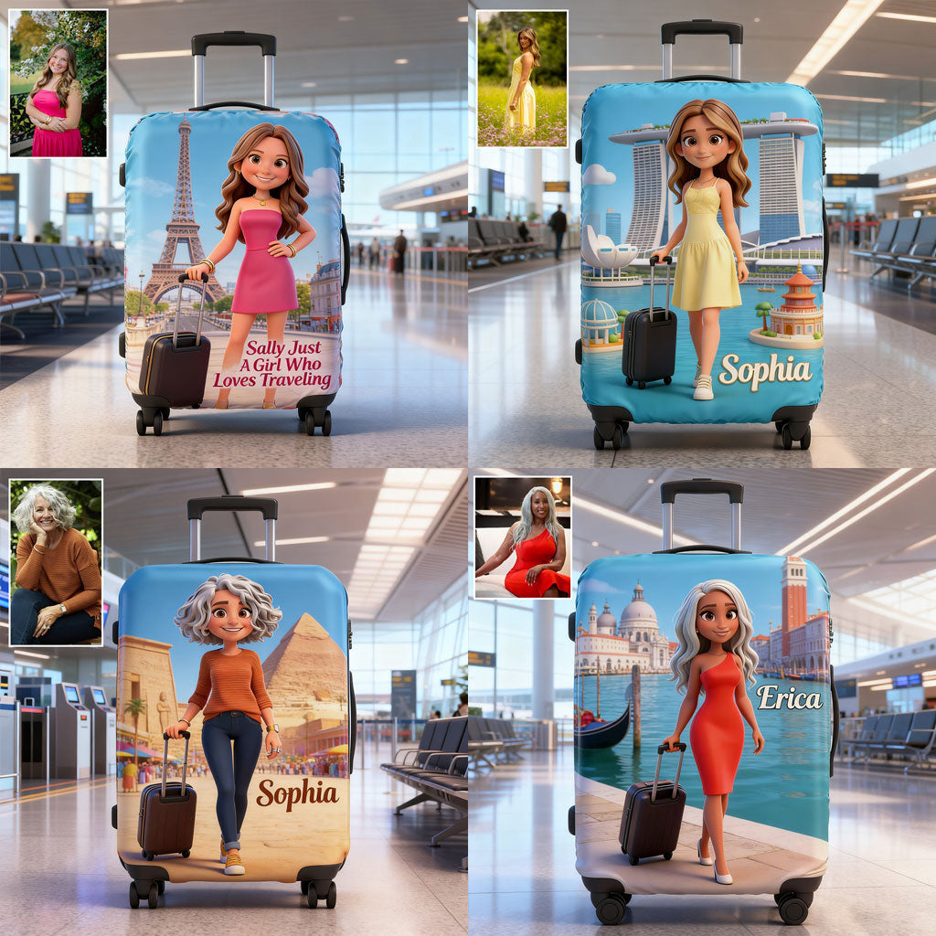 Jedes Fotoabenteuer wartet – personalisierte Reisegepäckhülle