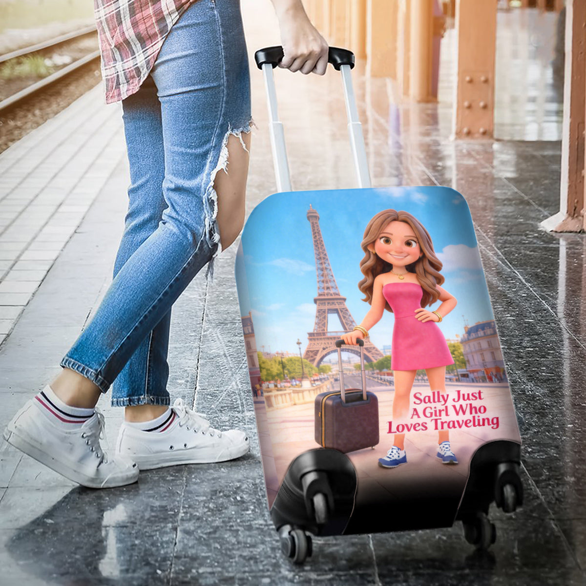Jedes Fotoabenteuer wartet – personalisierte Reisegepäckhülle