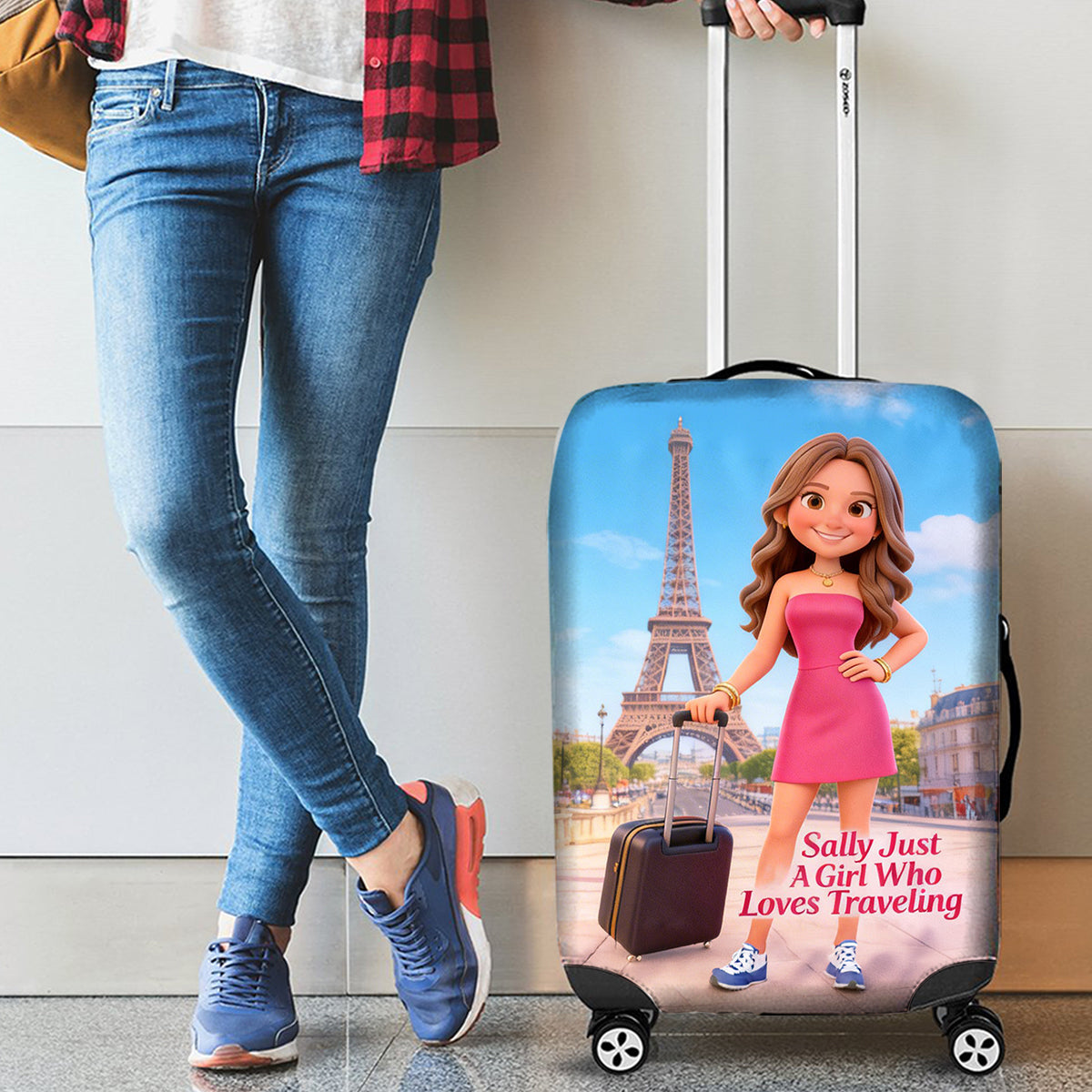 Jedes Fotoabenteuer wartet – personalisierte Reisegepäckhülle