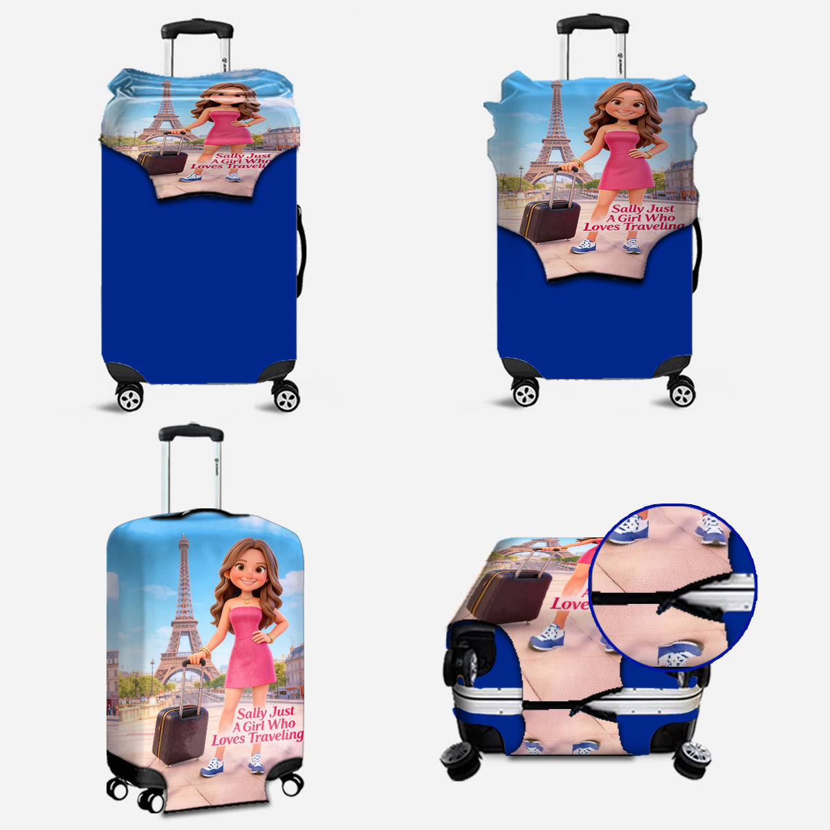 Jedes Fotoabenteuer wartet – personalisierte Reisegepäckhülle
