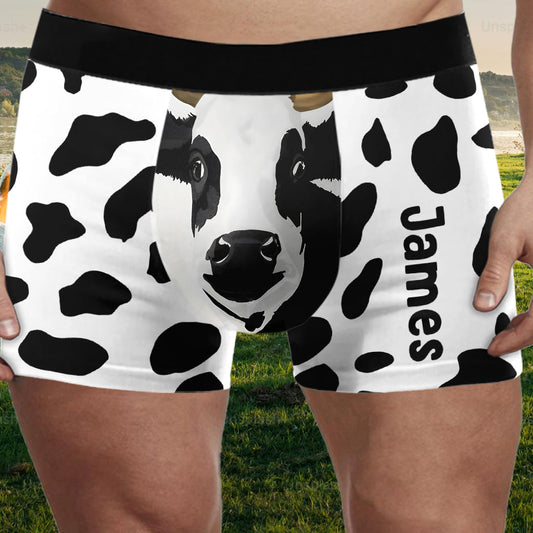 Boxers personnalisés Funny Cow pour hommes