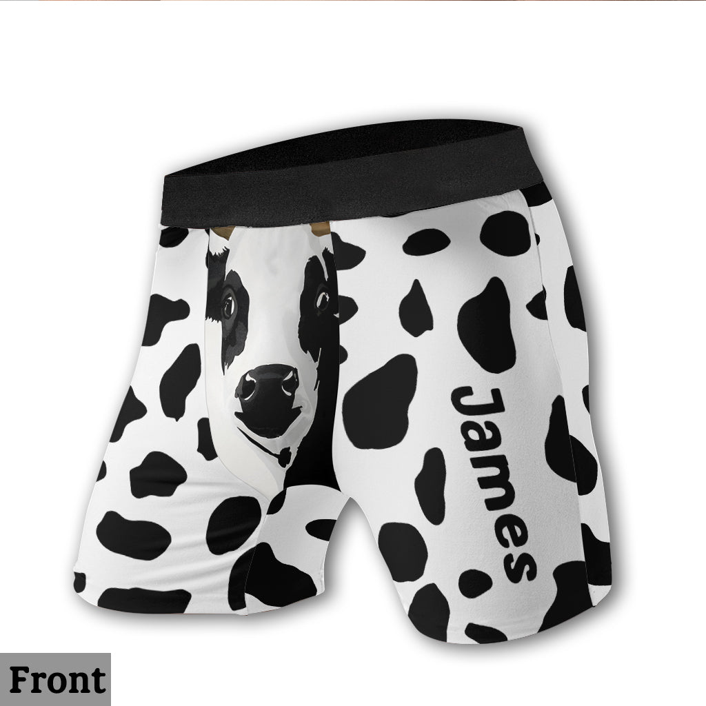 Lustige Kuh – personalisierte Herren-Boxershorts