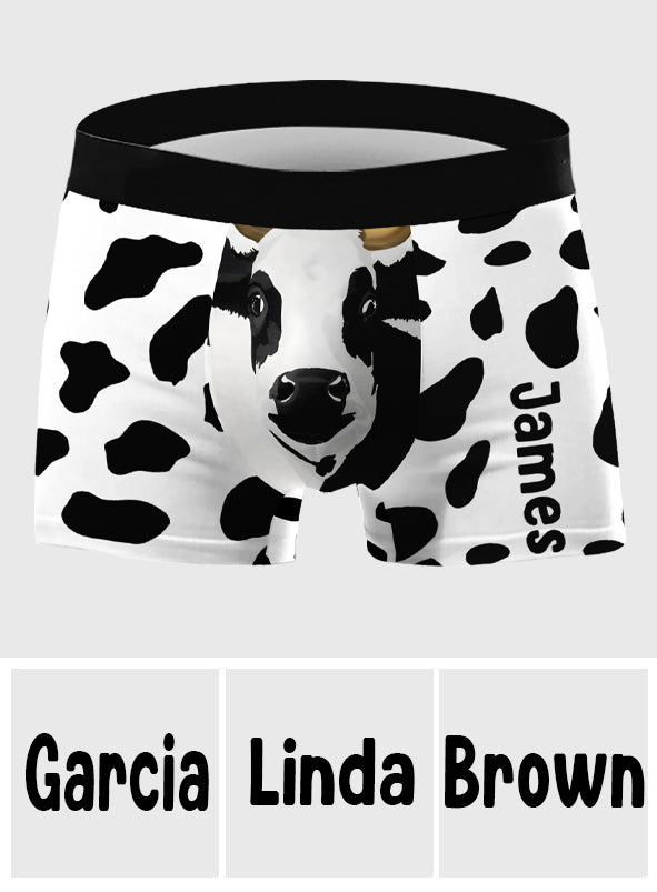 Lustige Kuh – personalisierte Herren-Boxershorts