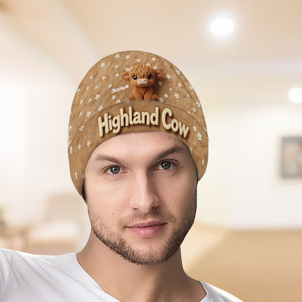 Niedliche Hochlandkuh - Personalisierte Hochlandkuh-Mütze