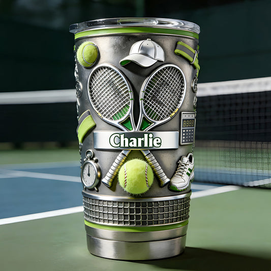 J'adore le tennis - Gobelet isotherme personnalisé « Love Tennis »