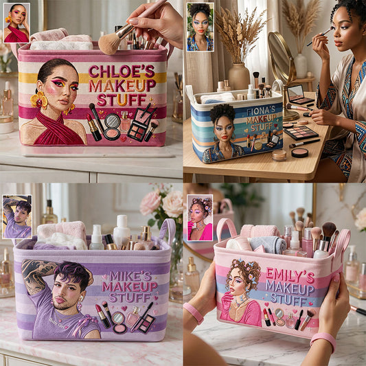 Aimez Être Maquilleur - Panier de Rangement Rectangulaire Personnalisé
