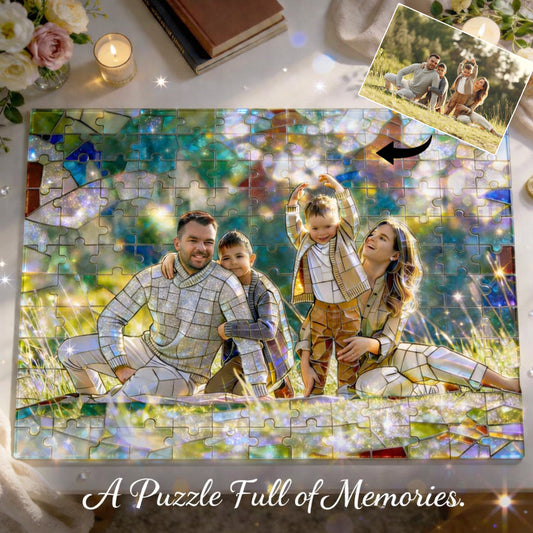 Amour de la famille, décoration intérieure - Puzzle familial personnalisé