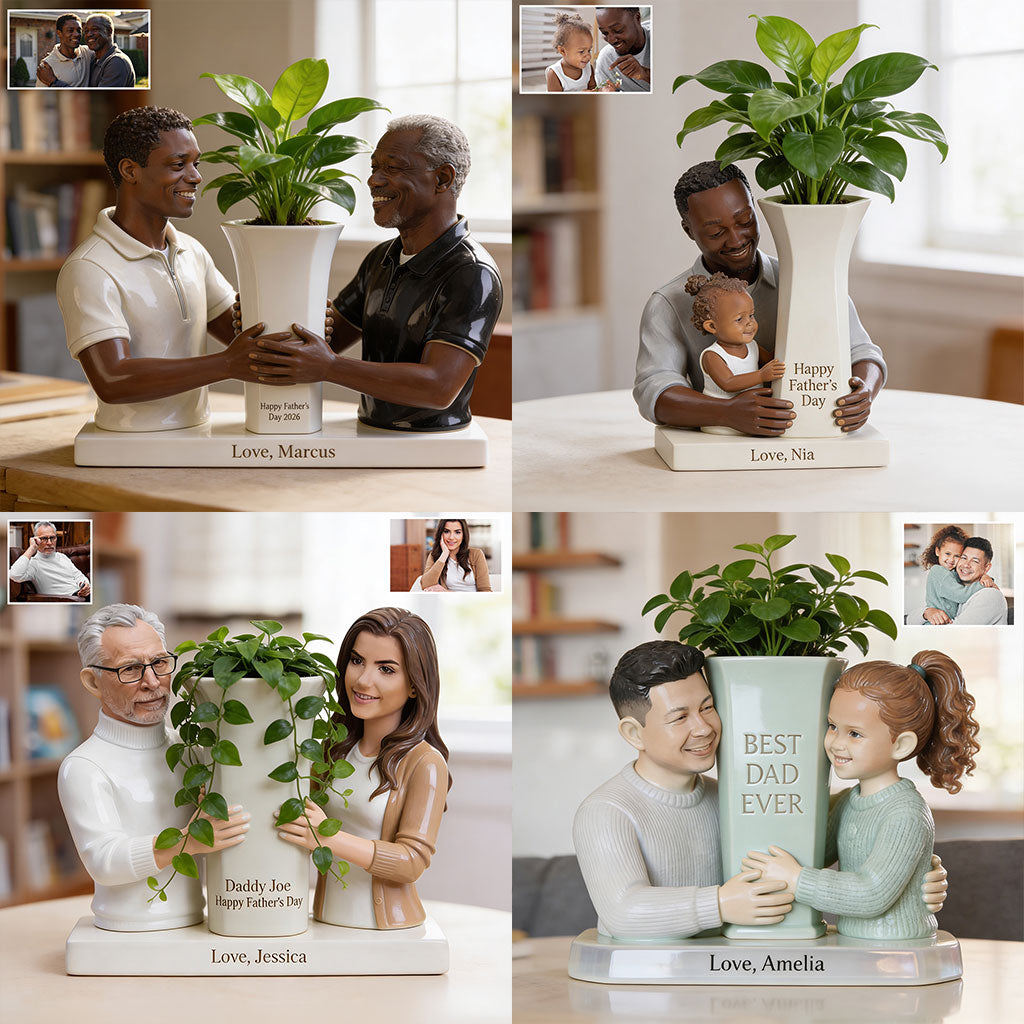 Vatertags-Planter - Geschenke für Papa, Opa - Personalisierter Acryltopf