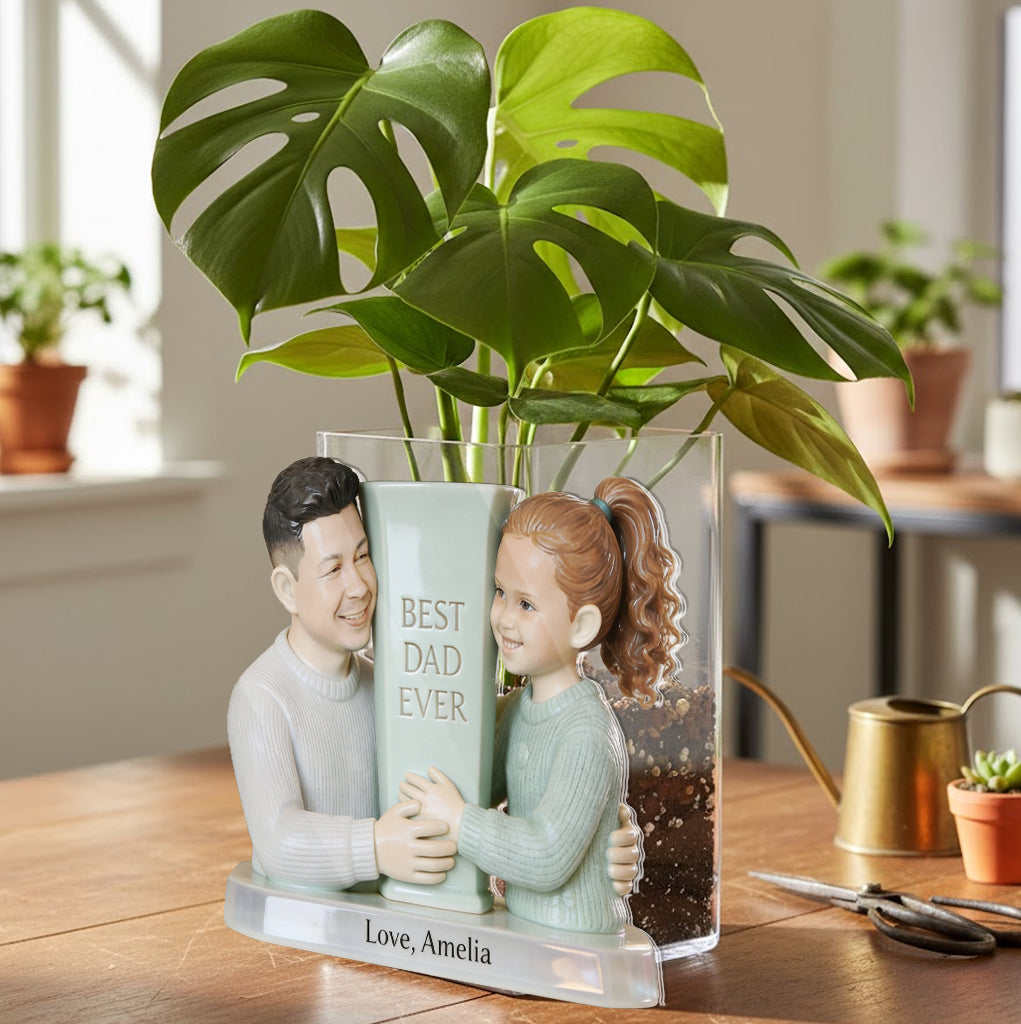 Vatertags-Planter - Geschenke für Papa, Opa - Personalisierter Acryltopf