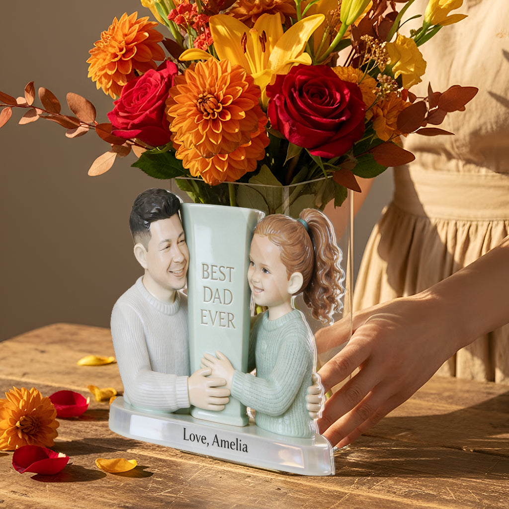 Vatertags-Planter - Geschenke für Papa, Opa - Personalisierter Acryltopf